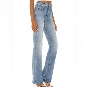 GRLFRND high rise bootcut in Catalina